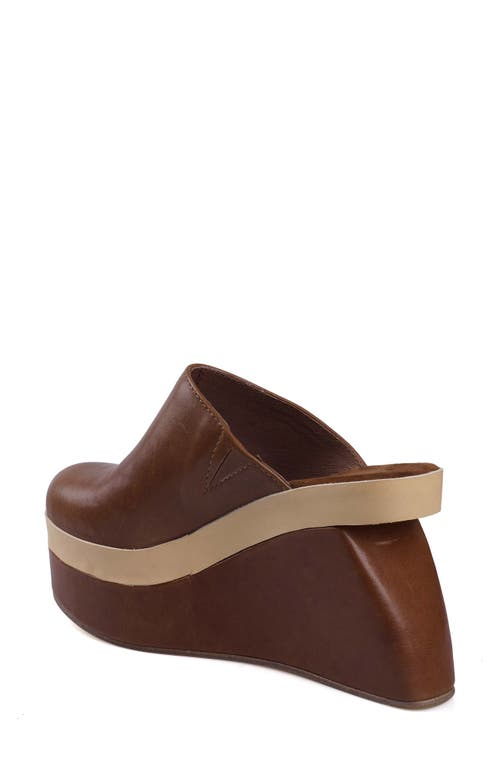 Zigi Artisan Solen Platform Wedge Clog In Brown Leather