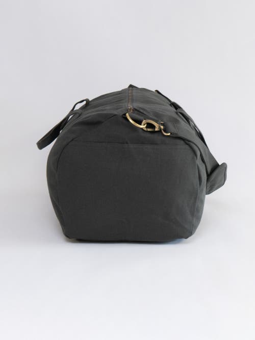 Terra Thread Organic Cotton Duffle Bag In Charcoal Grey