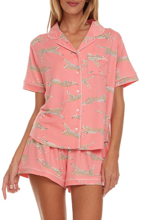 Flora By Flora Nikrooz 2pc Printed Knit Pajama Set In Coral