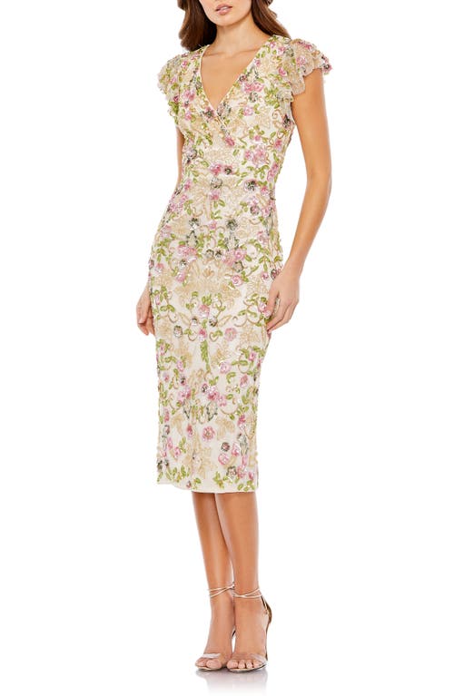 Mac Duggal Beaded Floral Sheath Dress Multi at Nordstrom,