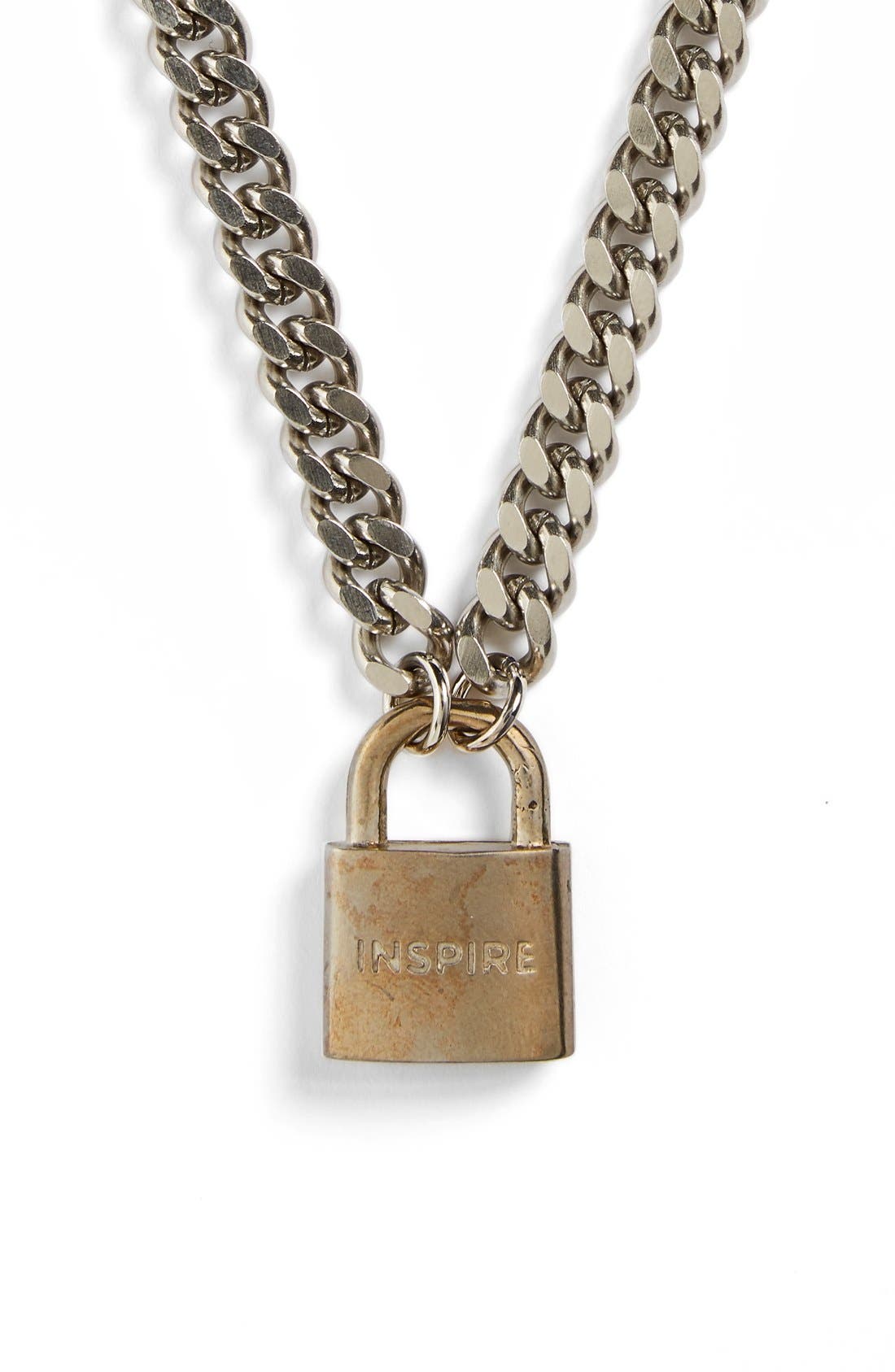 The Giving Keys 'Rebel Inspire' Lock Pendant Necklace Nordstrom