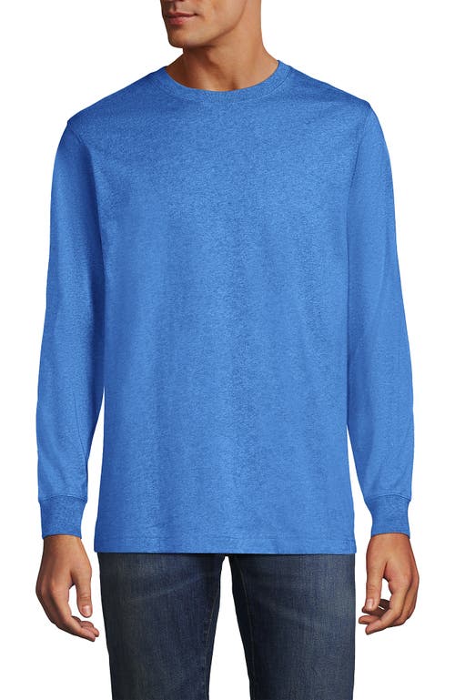 Shop Lands' End Super-t Long Sleeve T-shirt In Bermuda Blue Heather