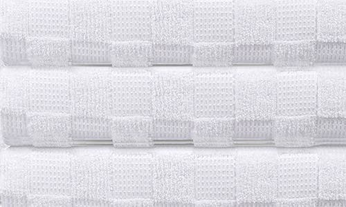 Shop Brooks Brothers Depera Waffle Terry 16-piece Turkish Cotton Bath Towel Set In White