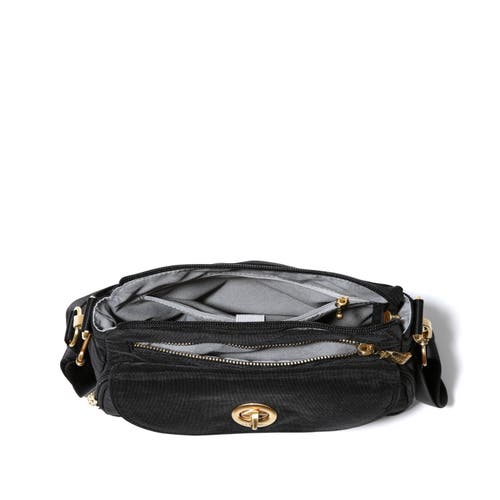 Baggallini Calais Crossbody Bag In Black With Gold Hardware