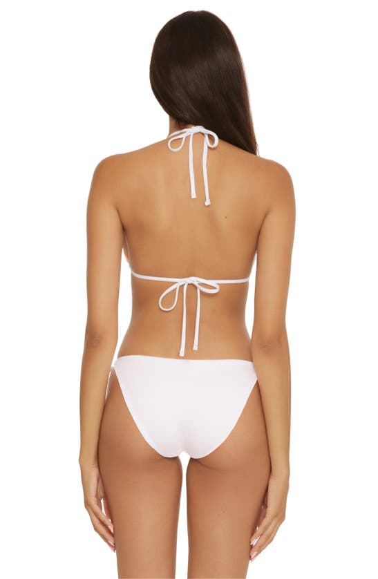 Shop Lucky Brand Reversible Rib Triangle Two-piece Swimsuit In Flamingo