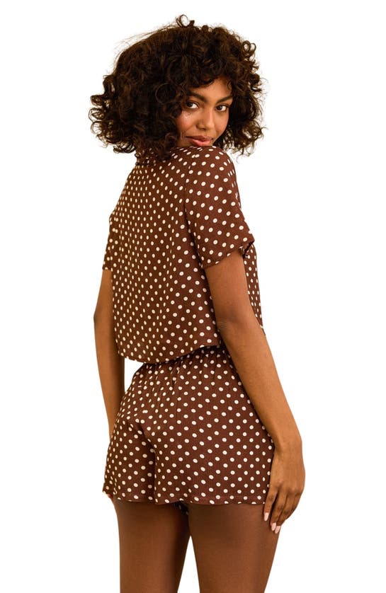 Dippin Daisys Slumber Party Set In Dotted Brown