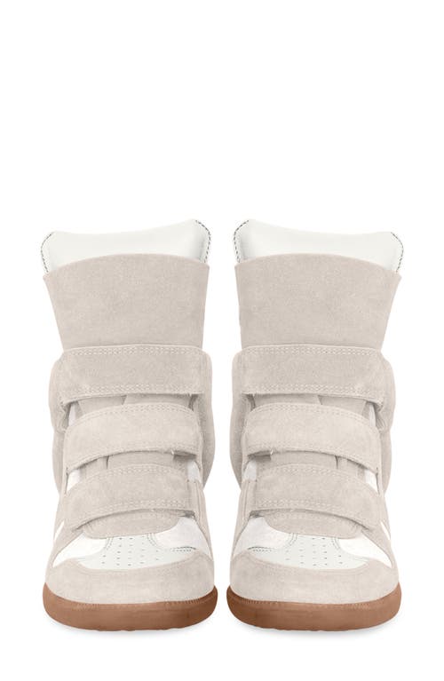 Shop Isabel Marant Bekett Hidden Wedge High Top Sneaker In Ecru