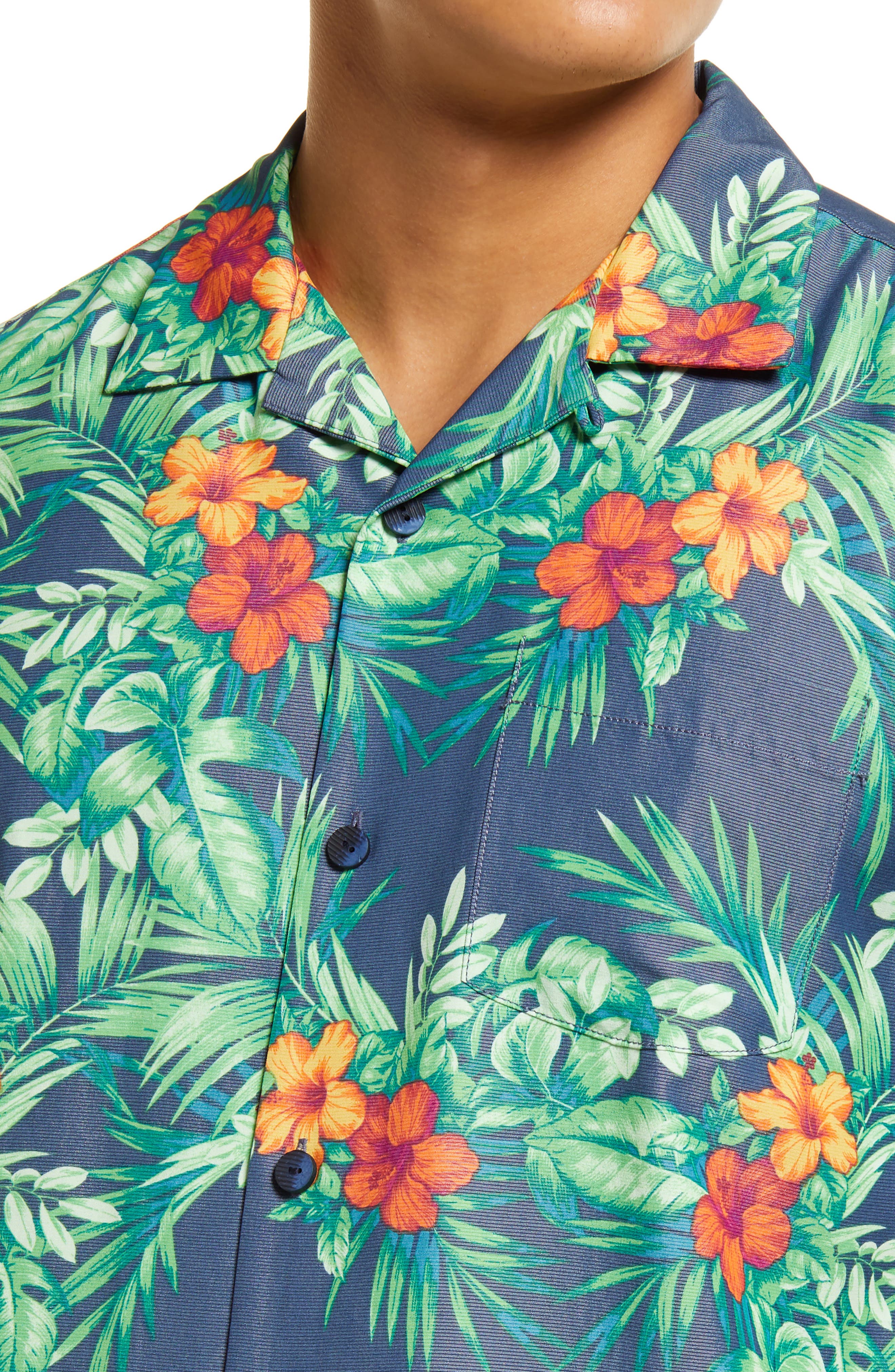 Men's Tommy Bahama Navy Chicago Bears Coconut Point Playa Floral IslandZone  Button-Up Shirt