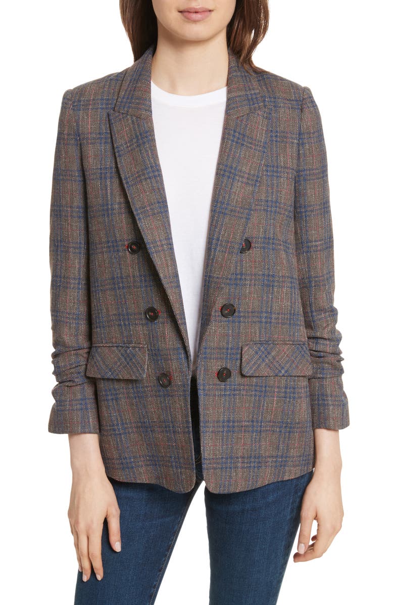 Veronica Beard Beacon Plaid Faux Double Breasted Blazer | Nordstrom