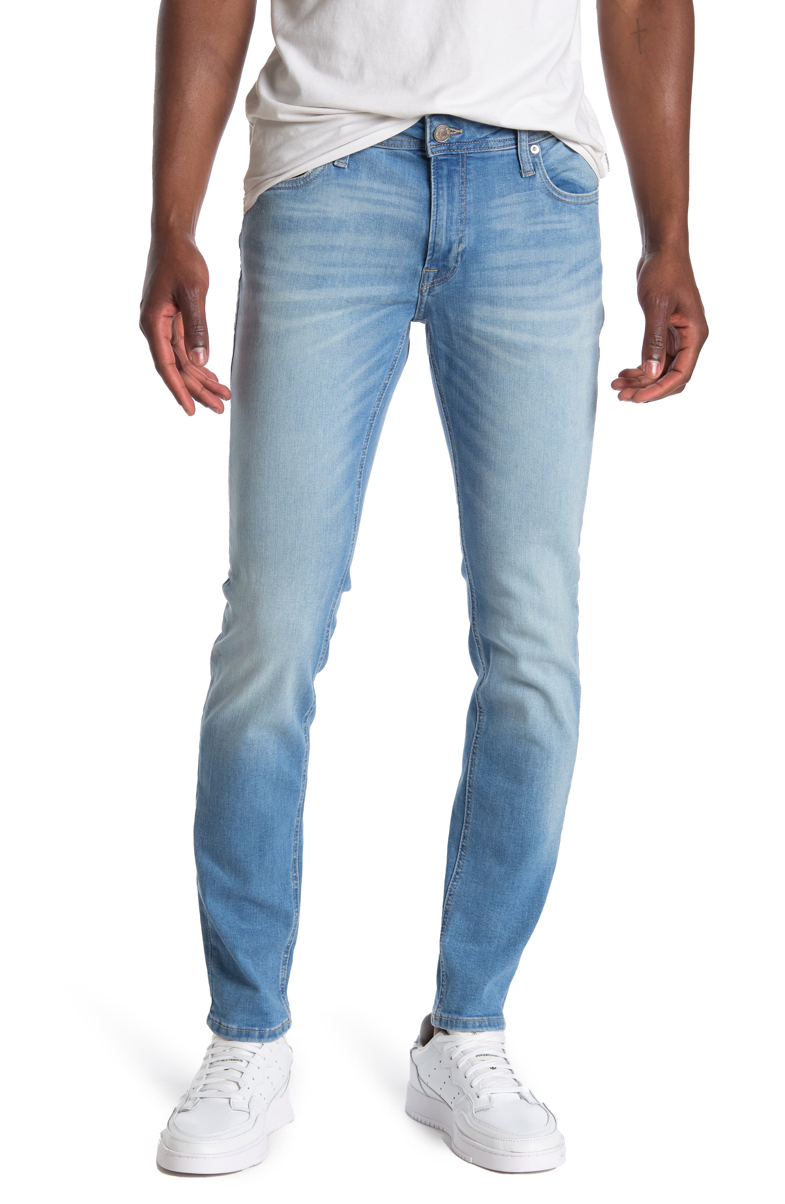 Jack & Jones Intelligence Liam Skinny Fit Stretch Jeans In Light Blue-blues In Blue Denim