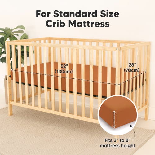 Keababies 2-pack Isla [protect+] Waterproof Crib Sheets In Rust