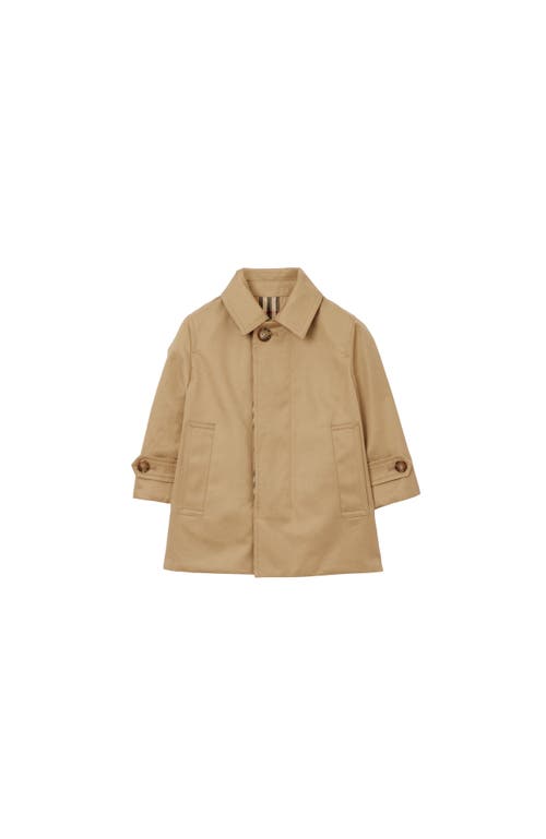 Burberry Reversible Check Gabardine Car Coat In Archive Beige
