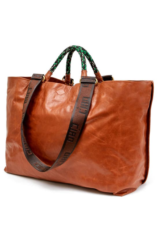 Shop Clare V Grande Bateau Leather Tote In Camel New Look