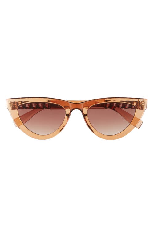 Cat Eye Sunglasses in Brown- Gold