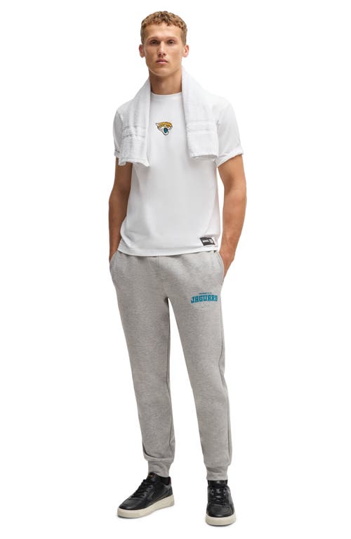 Shop Hugo Boss Boss X Nfl Stretch Cotton Graphic T-shirt In Jacksonville Jaguars - White