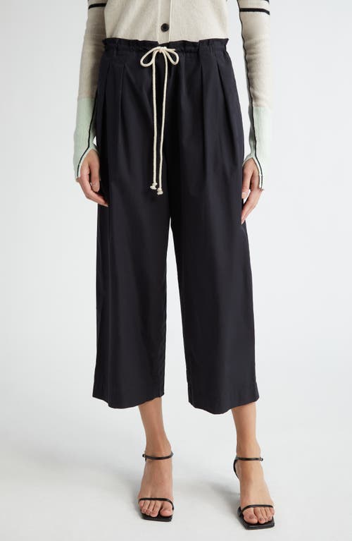 Maria McManus Pleated Organic Cotton Drawstring Pants in Black at Nordstrom, Size X-Small