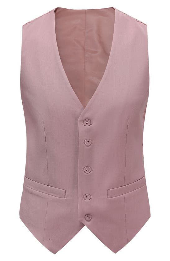 Shop Braveman Premium Slim Fit 3-piece Suit In Dusty Rose