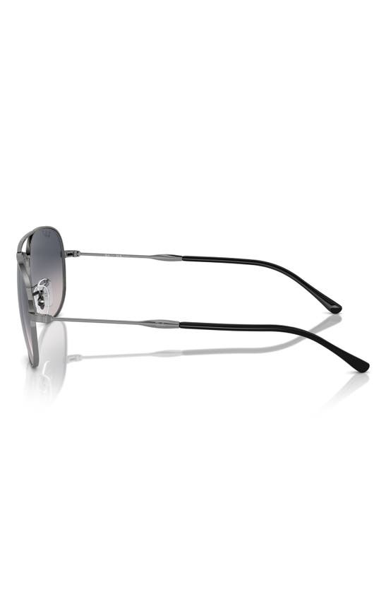 Ray Ban Bain Bridge 57mm Gradient Polarized Aviator Sunglasses In Gunmetal