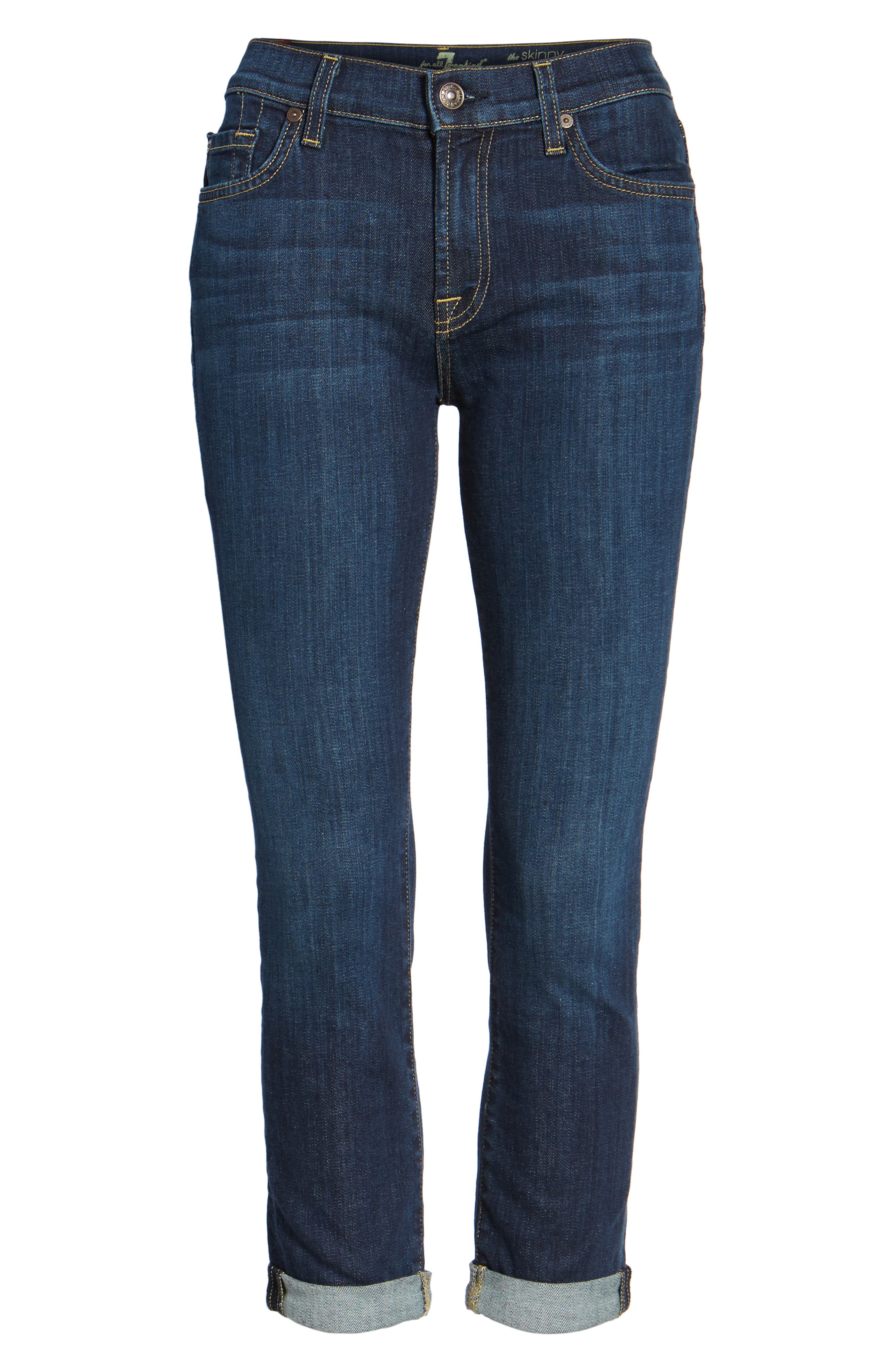 7 For All Mankind® Crop Skinny Jeans (Nouveau New York Dark) | Nordstrom
