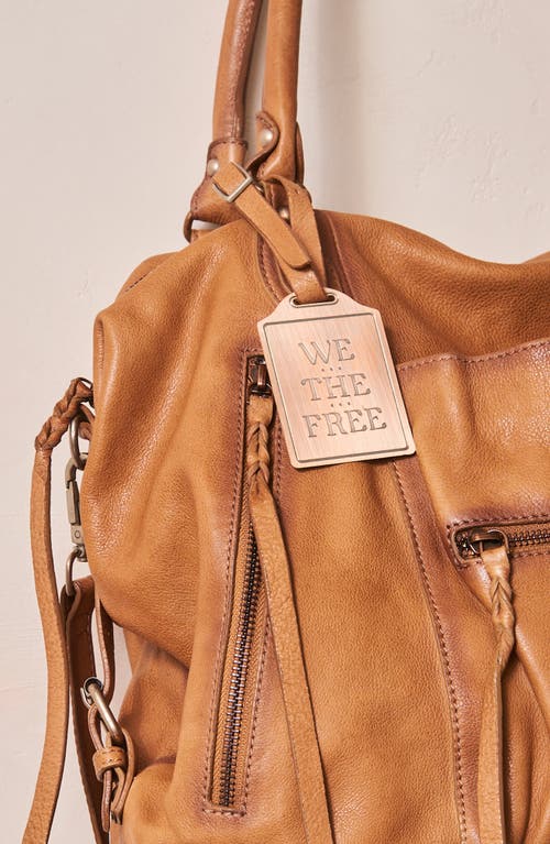 Free People Emerson Lambskin Leather Tote In Saddle