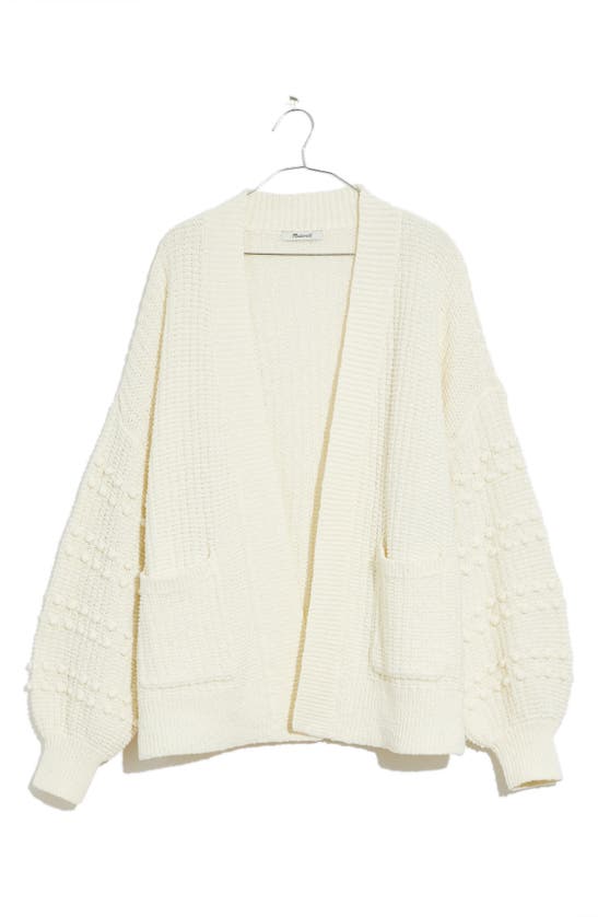 Madewell Bobble Cardigan Sweater In Lighthouse