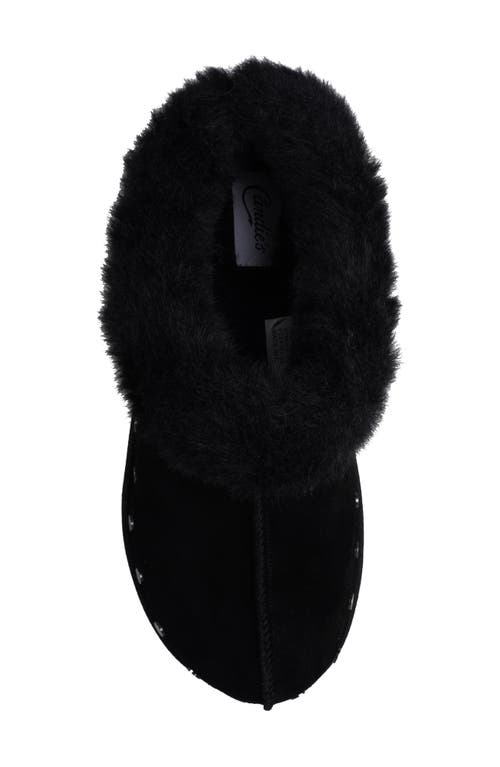 Candies Candie's Sabi Faux Fur Platform Clog In Black