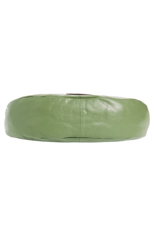 Shop Lucky Brand Seth Leather Shoulder Bag In Olivine