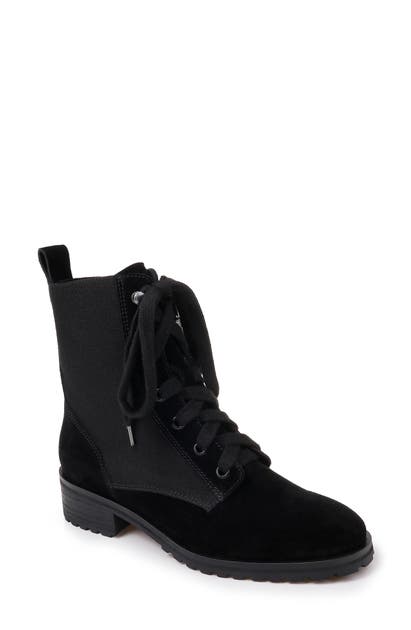 Splendid Hermilla Lace-up Boot In Black Suede