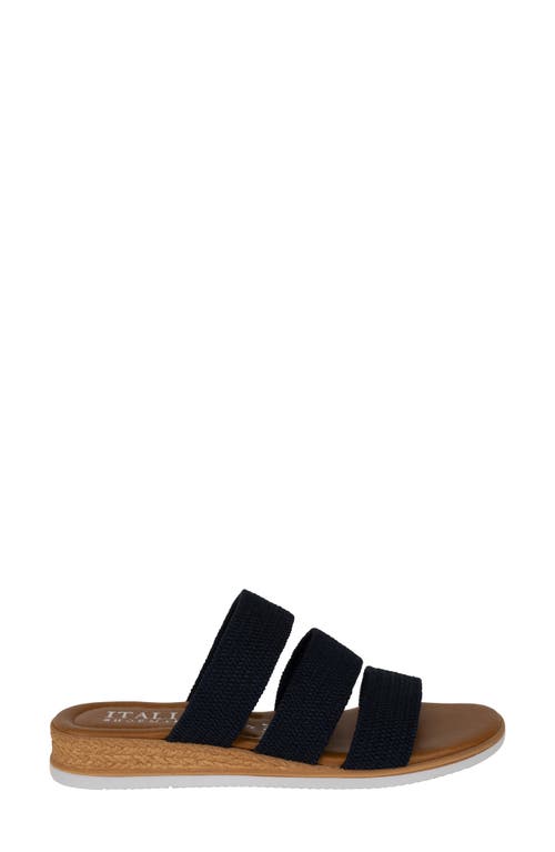 Italian Shoemakers Hylee Triple Band Sandal In Navy