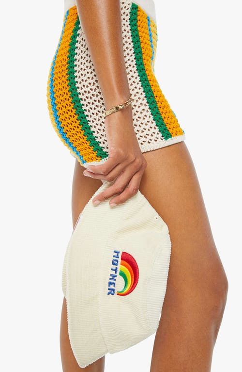 Shop Mother The Bucket List Corduroy Bucket Hat In Cream- Rainbow