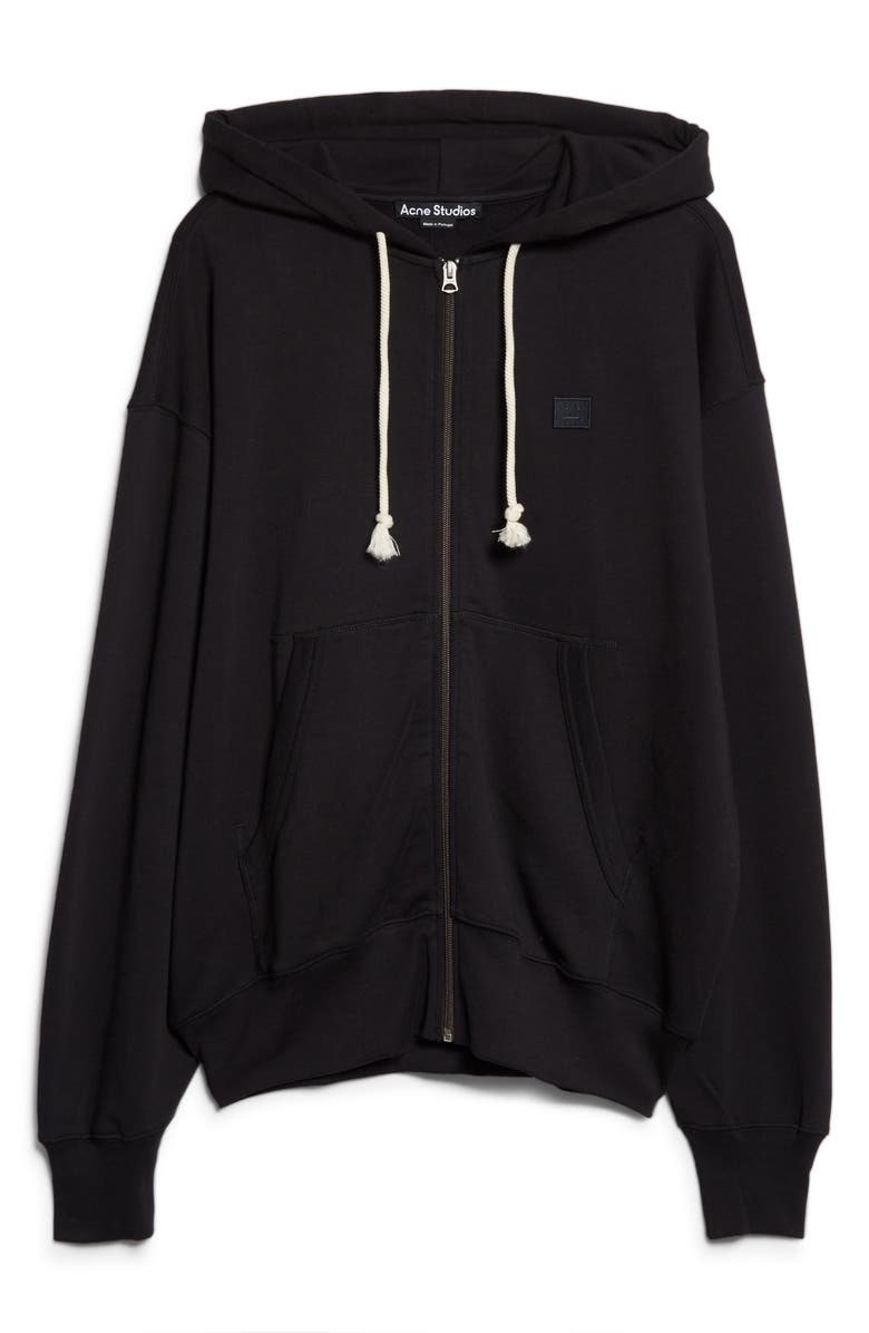 Acne Studios Fiah Face Patch Organic Cotton Zip Hoodie 