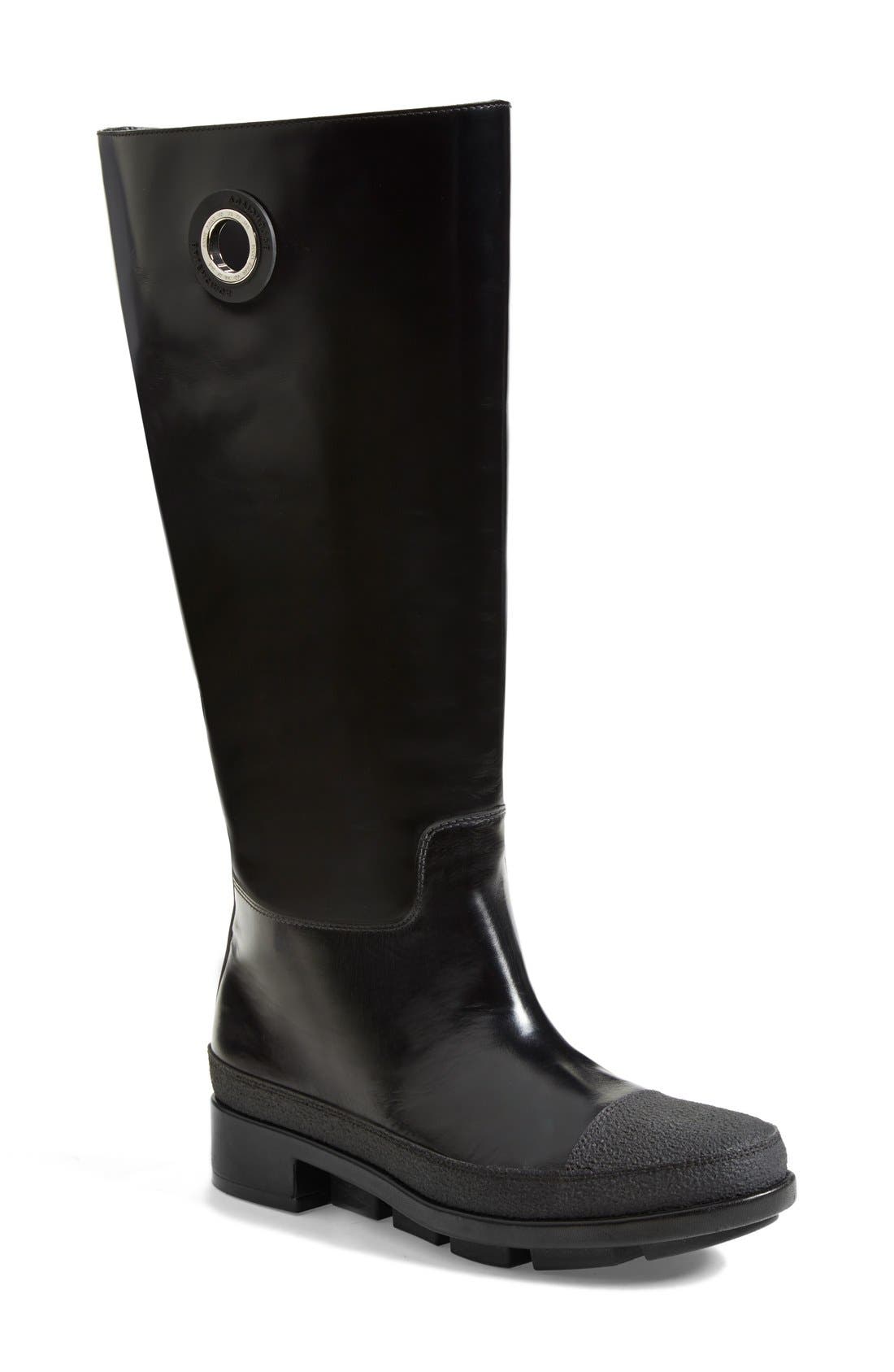 Balenciaga Calfskin Leather Rain Boot 