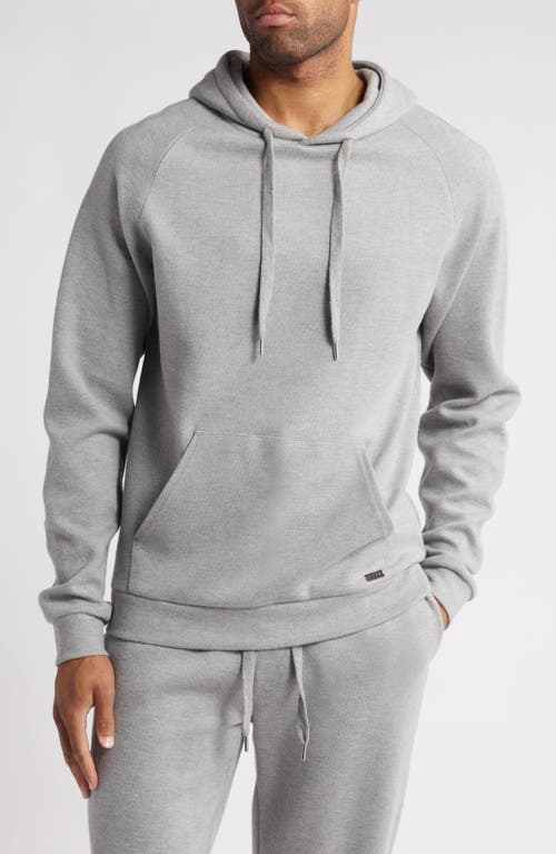 Shop Hugo Boss Boss Cotton Blend Lounge Hoodie In Medium Grey