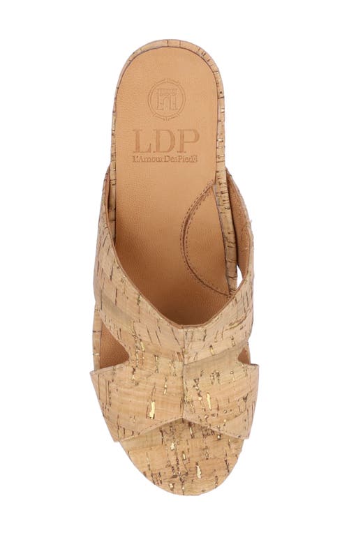 Shop L'amour Des Pieds Melena Sandal In Natural/gold