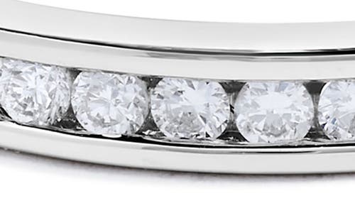 H.j. Namdar 14k White Gold Channel Set Diamond Stackable Ring In White Gold
