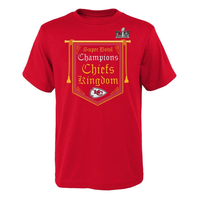 Shop Outerstuff Youth  Red Kansas City Chiefs Super Bowl Lviii Champions Hometown On Top T-shirt