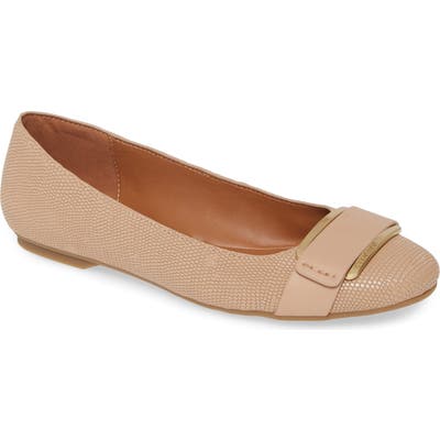 Calvin Klein Oneta Ballet Flat, Beige