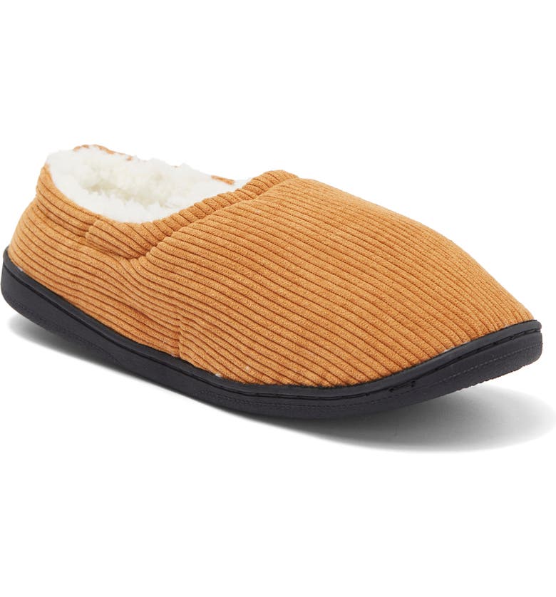 Boern Corduroy Slipper with Faux Shearling Lining
