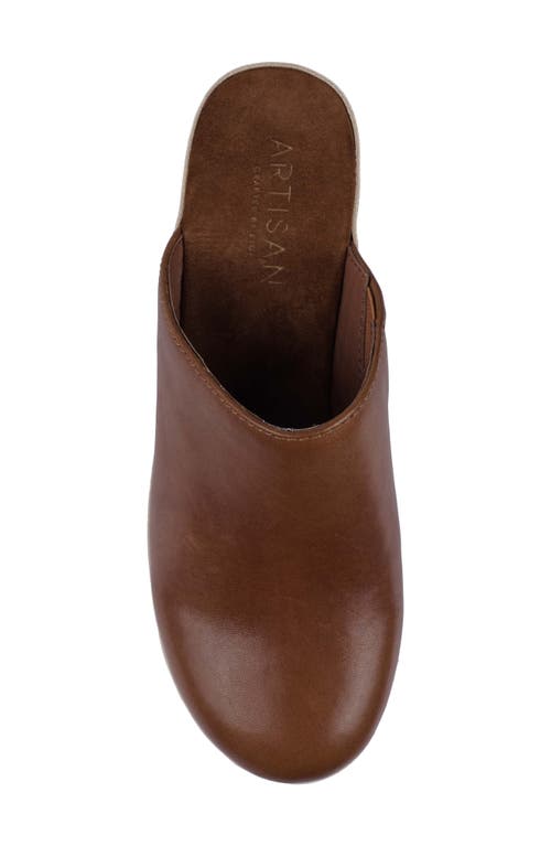 Zigi Artisan Solen Platform Wedge Clog In Brown Leather