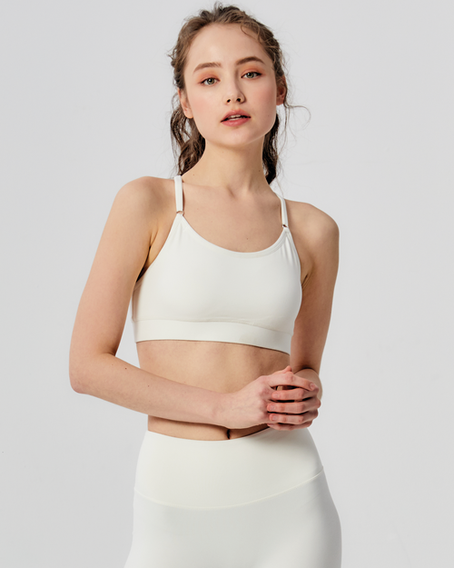 Shop Rebody Active Luna Cloudlux Bra In Off White/white