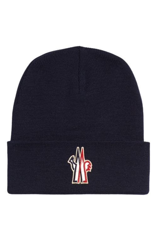 Grenoble Logo Wool Beanie in Navy