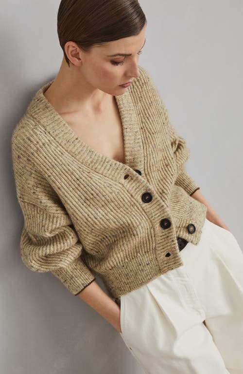 Shop Brunello Cucinelli Buttoned Cardigan In Cream