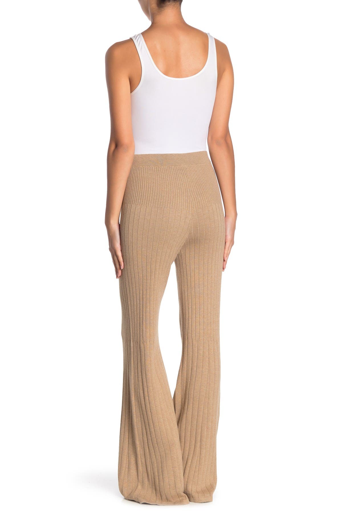 Free People Keep It Real Flare Ribbed Knit Pants Nordstrom Rack