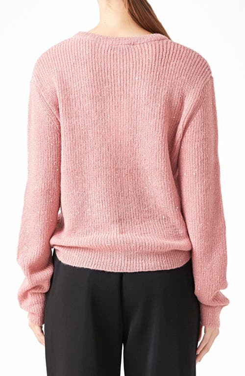 Endless Rose Lurex Sequin Sweater In Pink