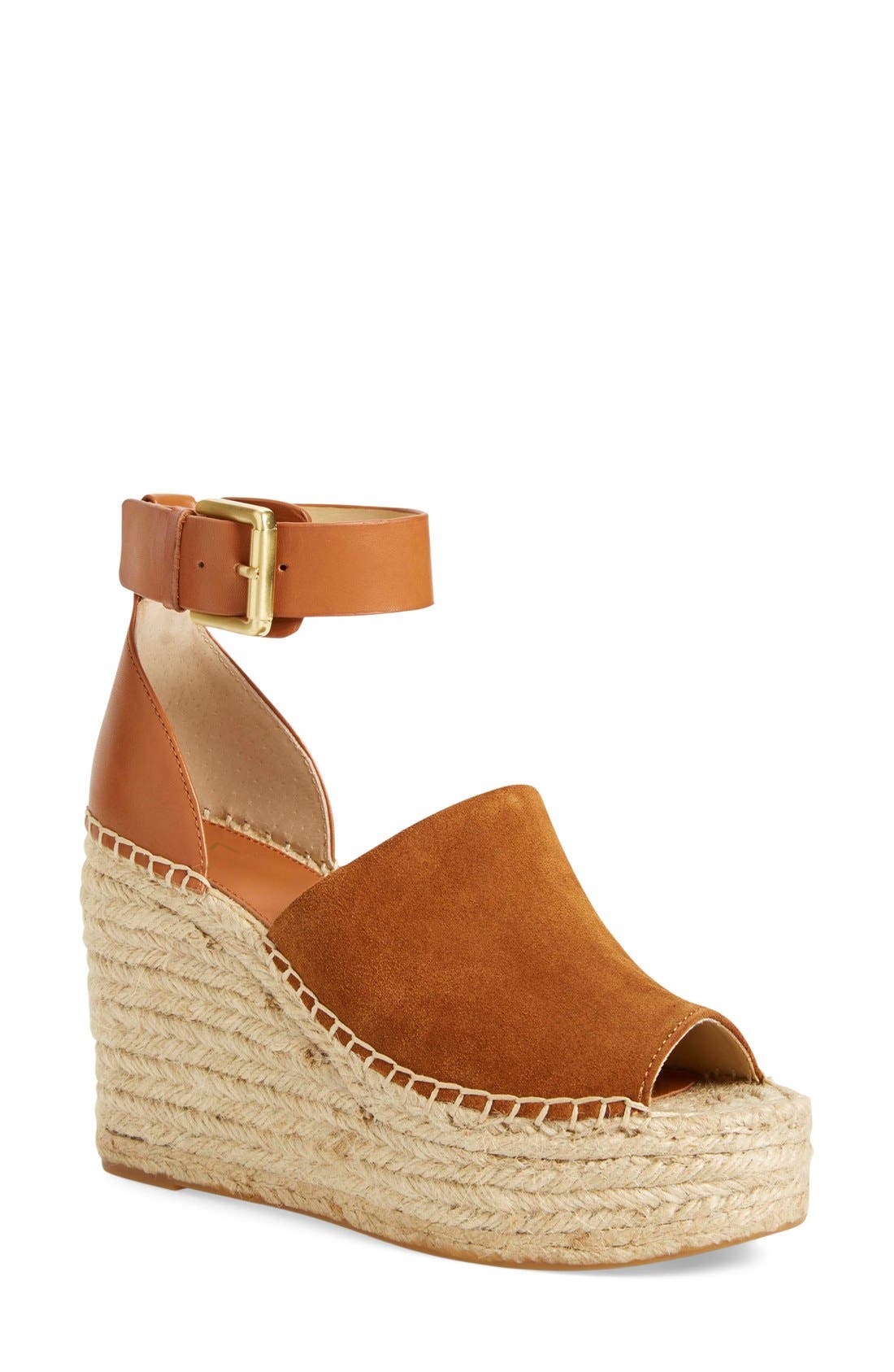 Marc fisher ltd allison clearance perforated espadrille platform sandal