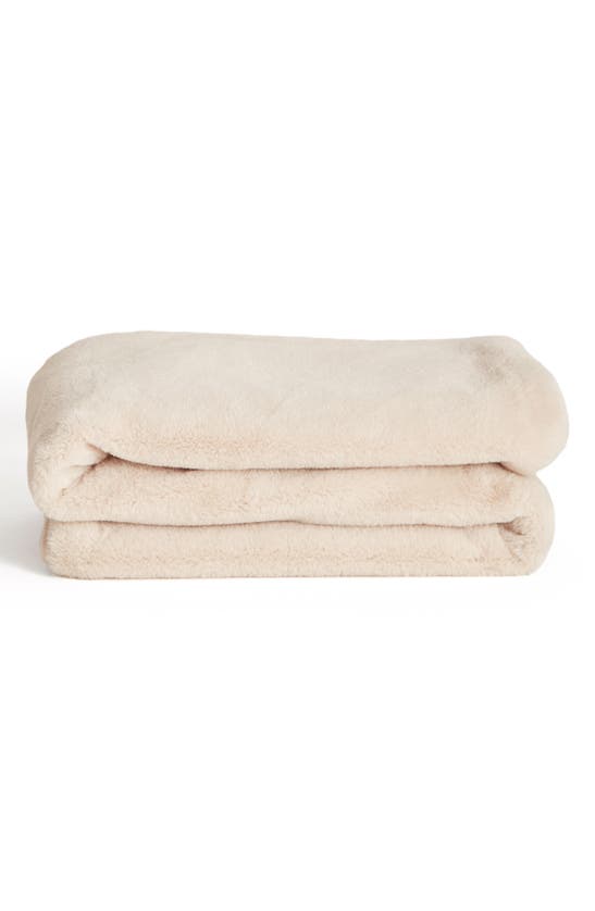 Shop Unhide Lil' Marsh X-small Plush Blanket In Beige Bear