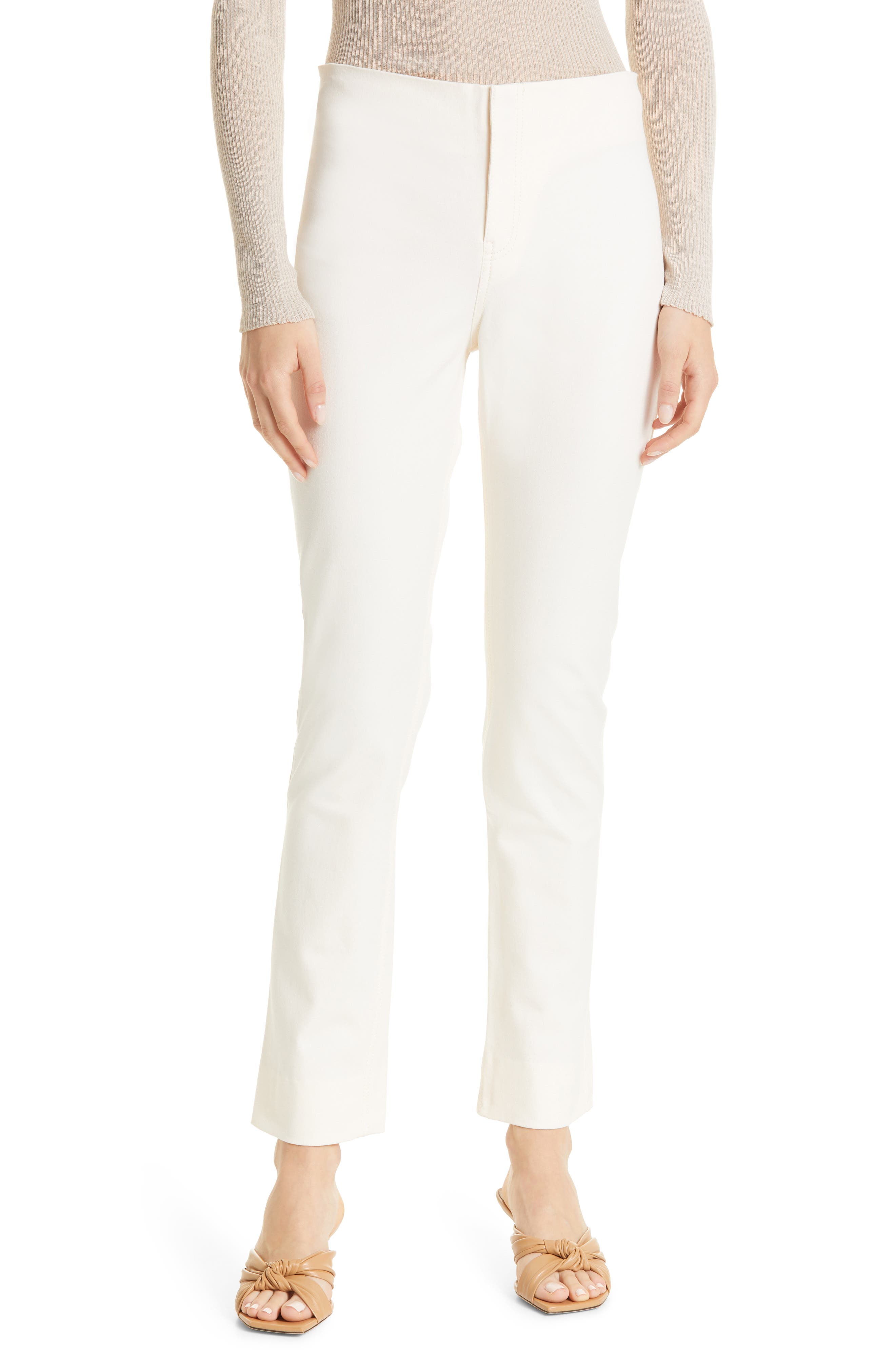 Women's White Straight-Leg Pants 