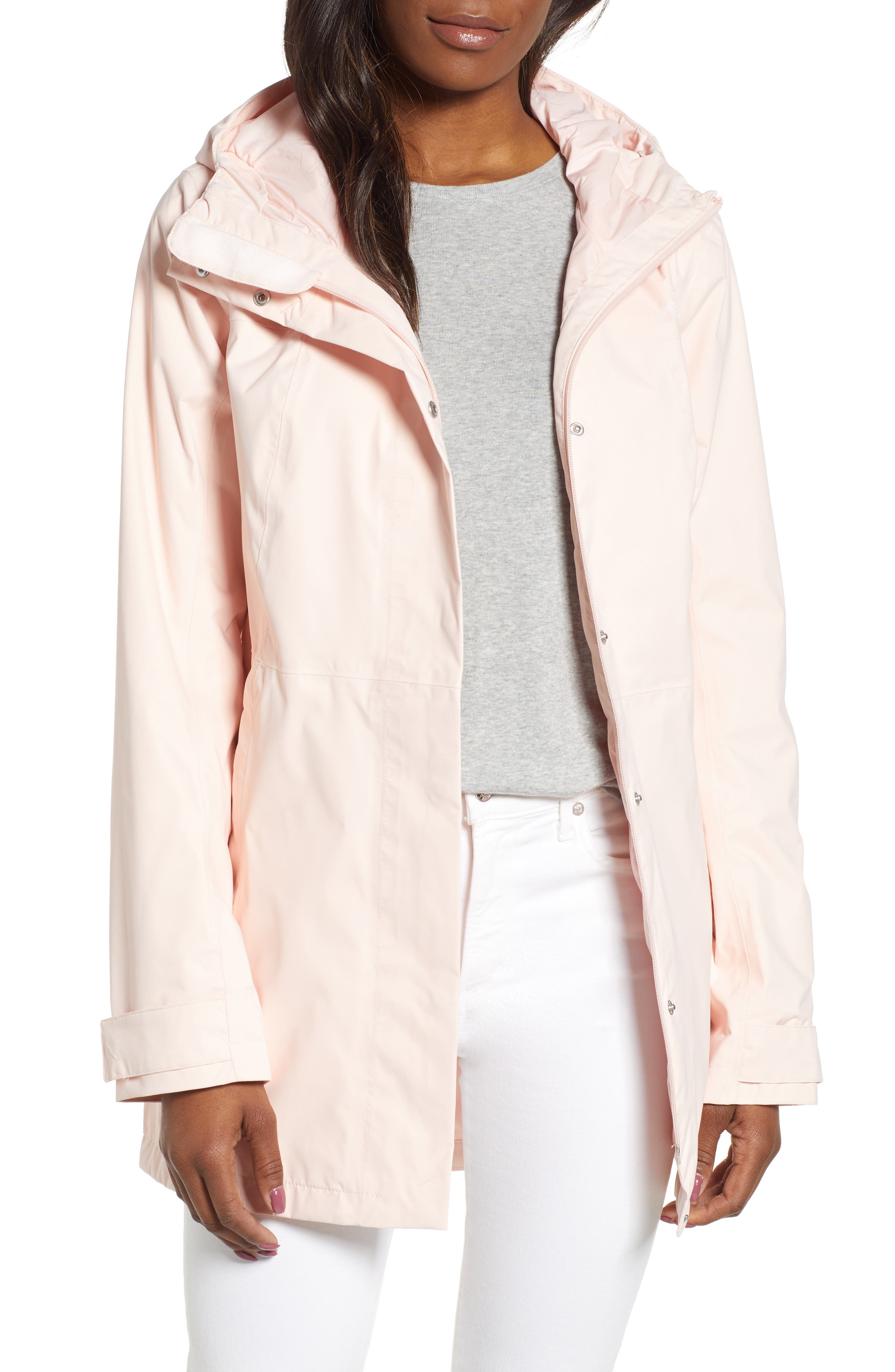 north face midi city trench