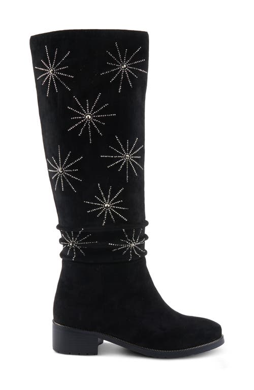 Azura By Spring Step Stardusk Crystal Boot In Black