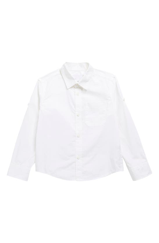 Nordstrom Rack Kids' Cotton Poplin Shirt In White